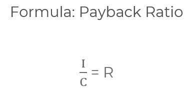 Payback-Ratio-Formula